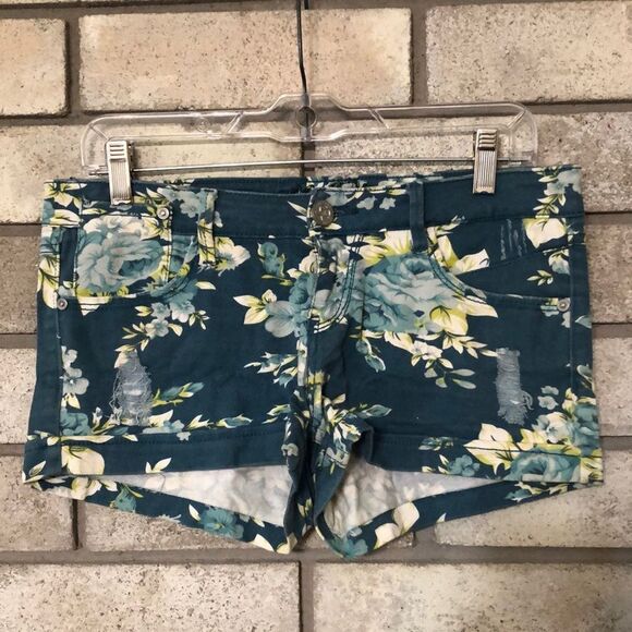 3for$20 floral jeans shorts 7 junior - Picture 1 of 5